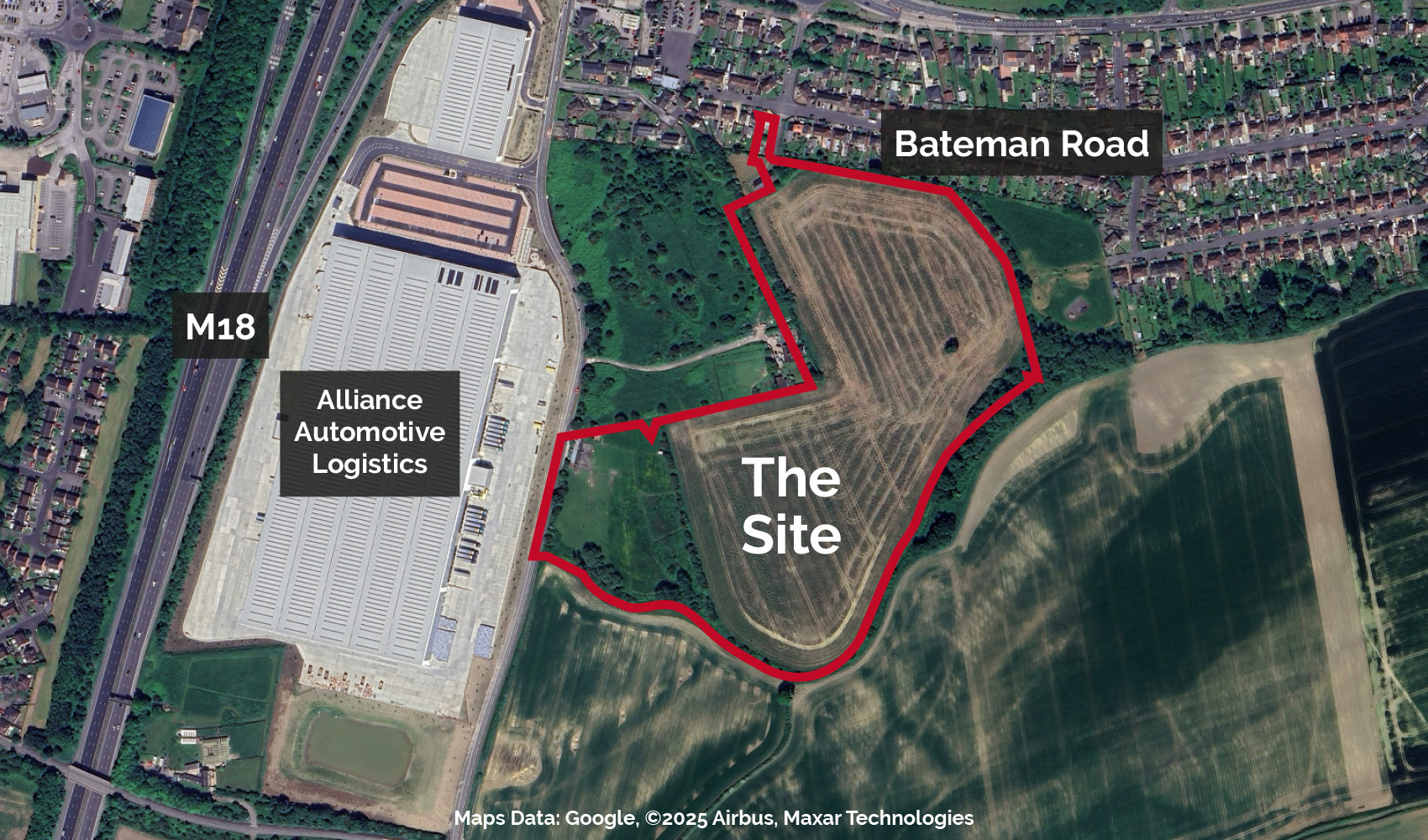 aerial photo of the site